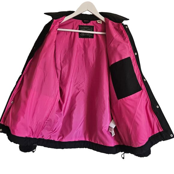 Levi's Buchanan Sherpa Men's Jacket Size Small Black Meteorite - Picture 14 of 16